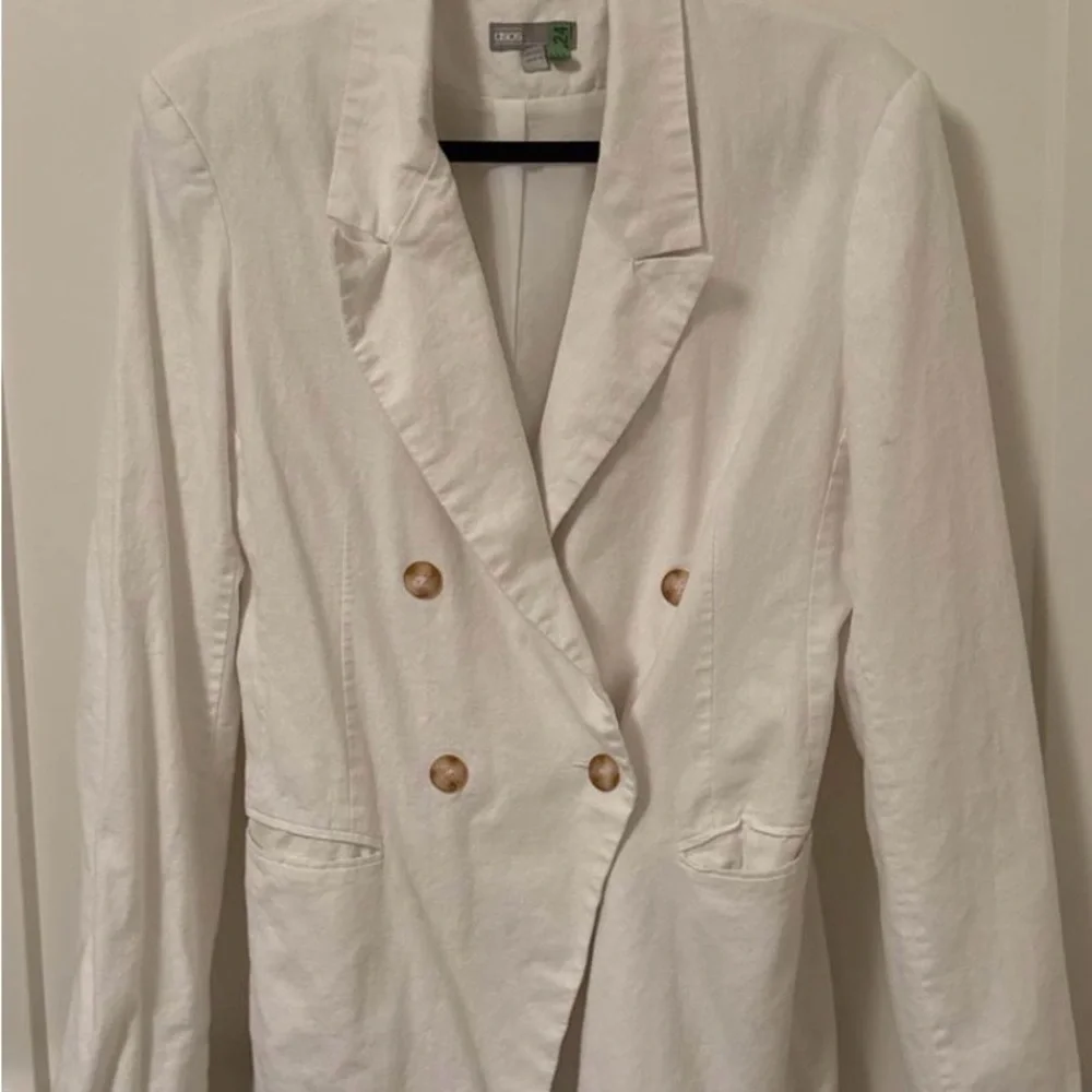 ASOS White Double-Breasted Blazer
